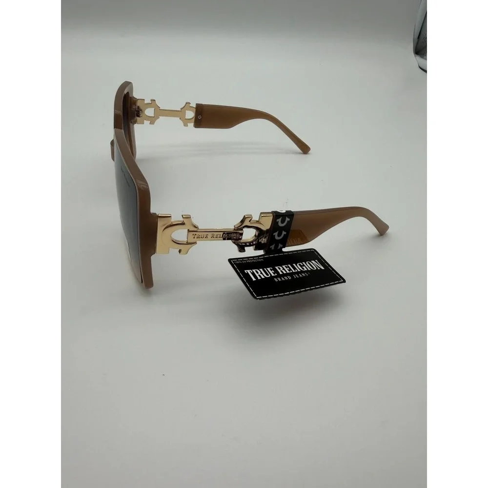 True Religion Black Shield Sunglasses - Silver Mirror‎ Lens Futuristic Y2K Style